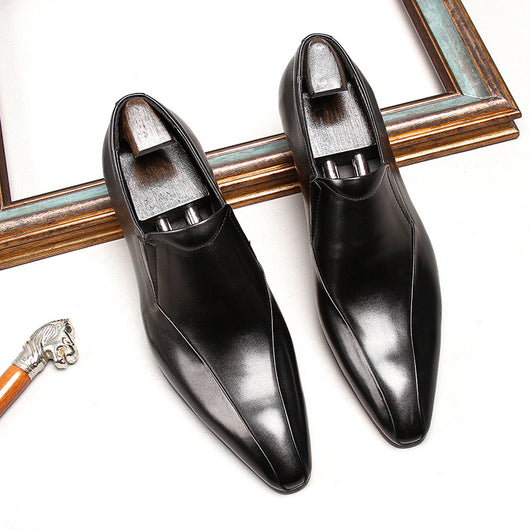 Zapatos Oxford Puntiagudos de Estilo Británico para Hombre
