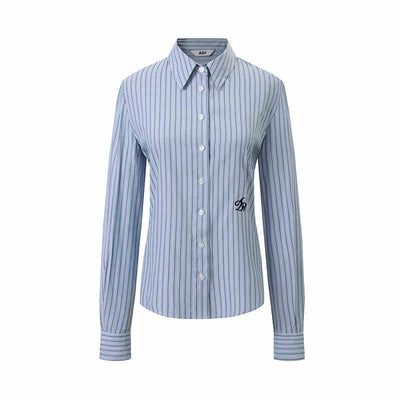Blusa Universitaria Manga Larga Ajustada al Busto - Image 4