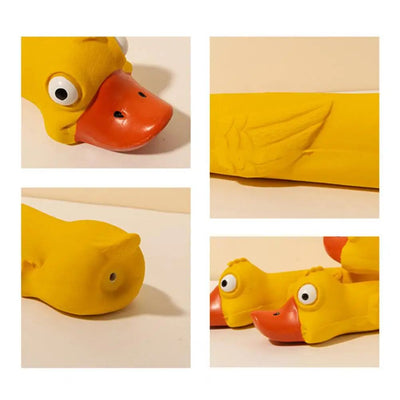 Juguete Dental de Látex para Perros con Diseño de Pato Amarillo - Alivio de Estrés y Limpieza de Dientes - Image 8