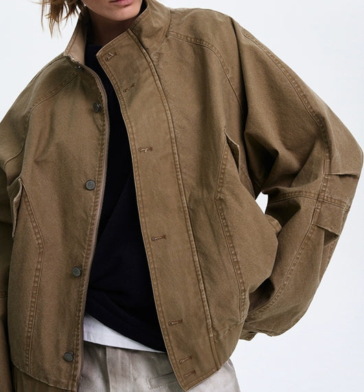 Chaqueta de Cuero Estilo Barn Americana con Bloque de Colores - Image 12