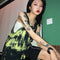 Playera sin mangas estampado tie-dye hip-hop