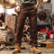 Pantalón Denim Recto Café Clásico para Uso Diario