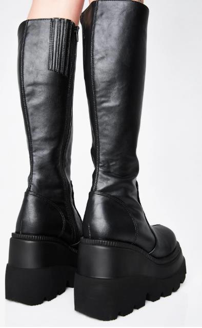 Botas Knight de Suela Gruesa con Cordones