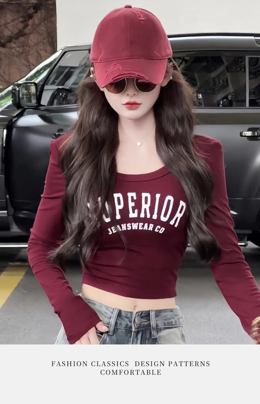 Blusa Corta Ajustada Primavera Otoño - Efecto Moldeador - Image 13