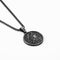 Retro Round Card Pendant Ancient Plateado