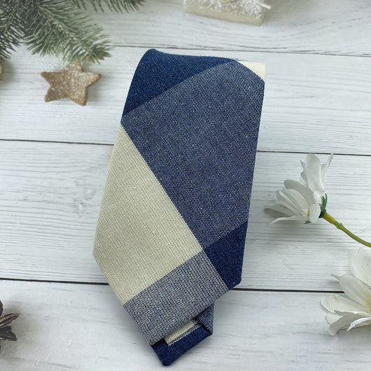 Corbata Escolar Británica de Invierno - Algodón Lino a Rayas Marrón con Cuadros - Image 17