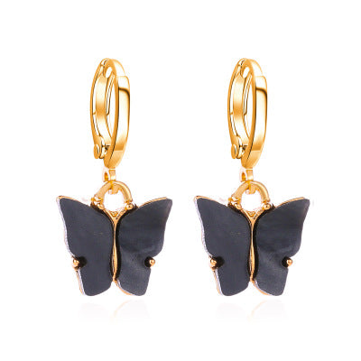 Aretes Mariposa Acrílicos Multicolores para Mujer - Image 3