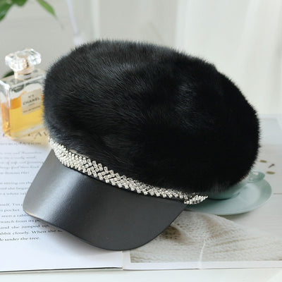 Boina de Piel de Visón para Mujer - Accesorio Elegante para Invierno - Image 14