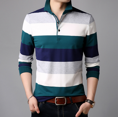 Playera Slim Fit a Rayas para Hombre - Casual y Versátil - Image 10