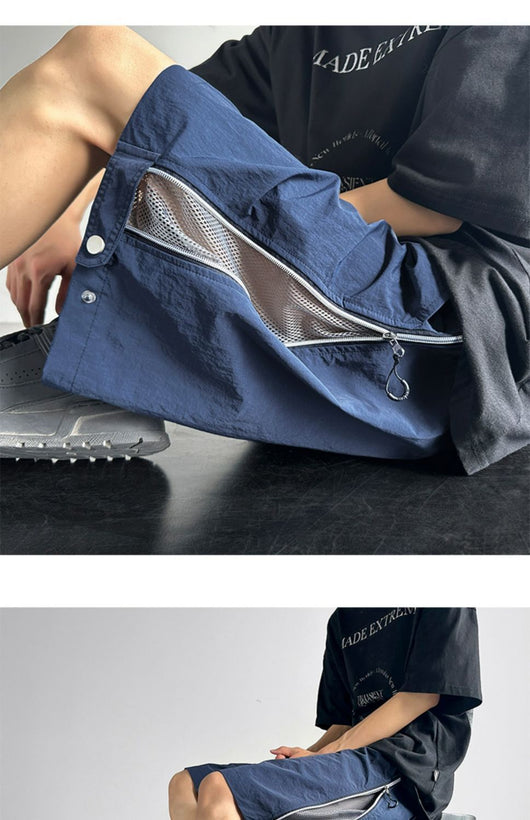 Pantalones Cortos Cargo Impermeables Hombre Ajuste Relajado - Image 16