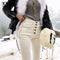 Jeans Blancos con Cordón Ajustable - Comodidad y Estilo