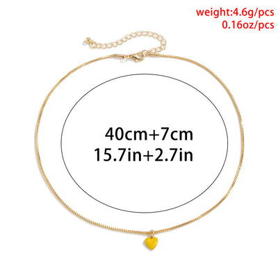 Collar de Corazón Hip-Hop con Efecto Goteo para Mujeres - Image 7