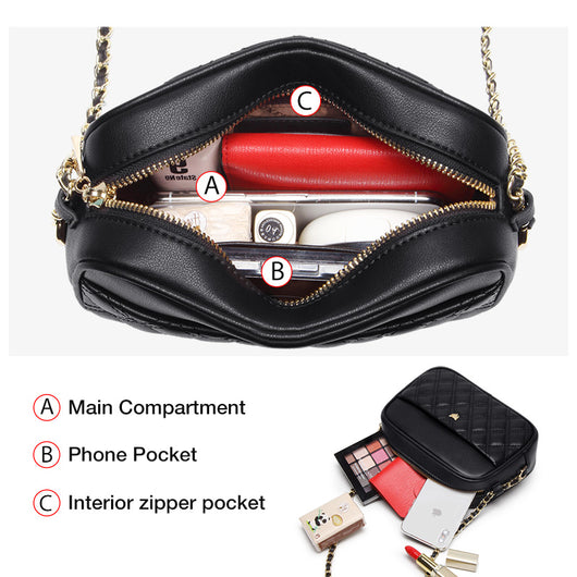 Bolso de Hombro Cuadrado con Cadena Dorada - Estilo Fashion Minimalista - Image 3