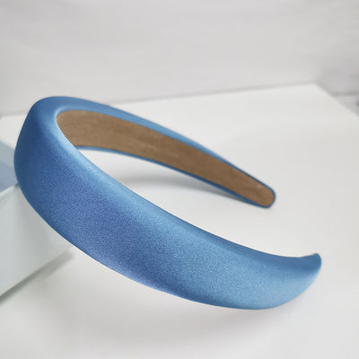 Diadema Retro de Satén con Esponja - Accesorio para Cabello Francés de Ancho Generoso - Image 6