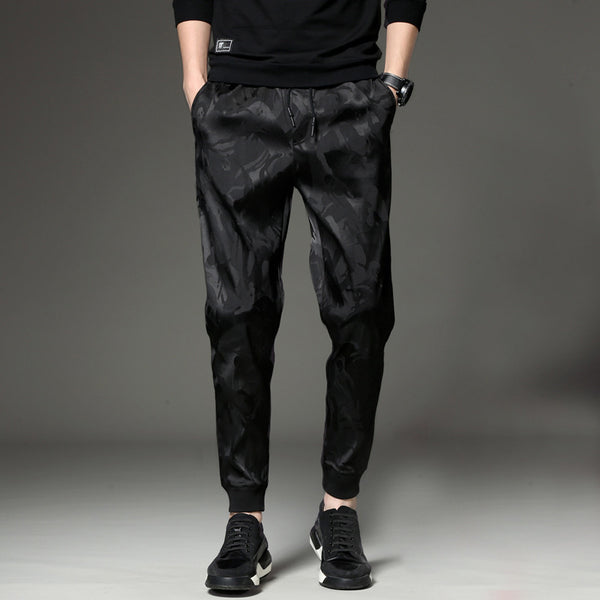 Pantalones casuales con cordón para hombre