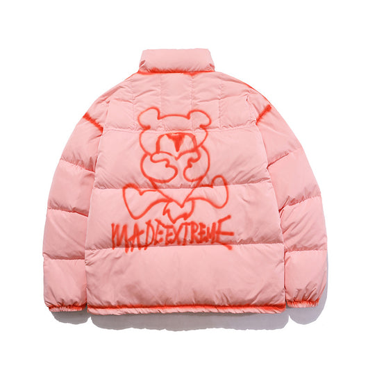 Chaqueta Acolchada para Hombre con Estampado Graffiti Bear - Algodón Premium - Image 7