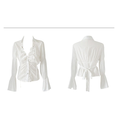 Blusa Negra Ajustada de Cintura con Manga Larga - Image 8