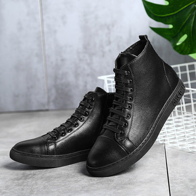 Tenis Altos Negros Talla Grande para Hombre - Image 23