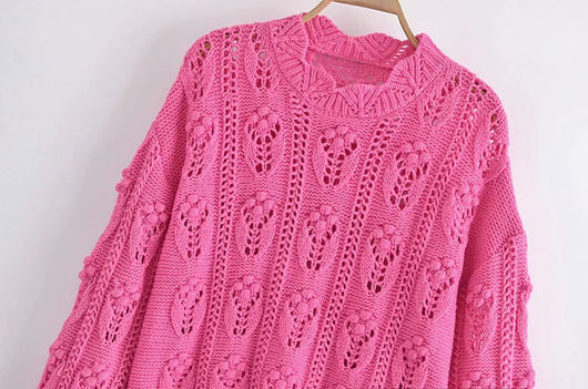 Suéter Casual de Punto para Mujer, Cuello Redondo y Manga Larga - Image 14