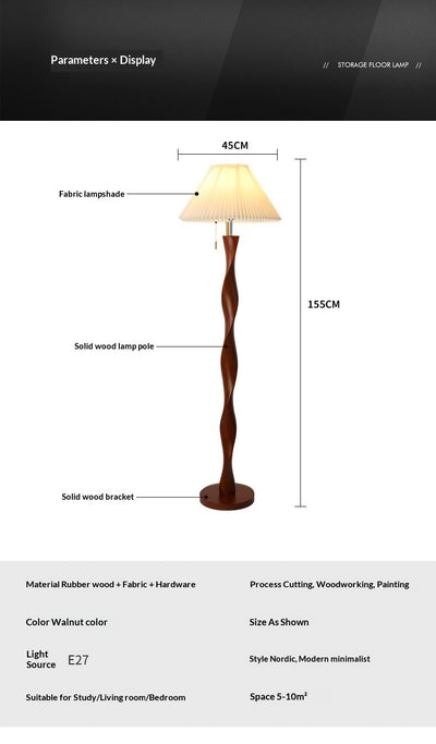 Lámpara de Mesita de Noche en Madera Sólida Nogal - Diseño Minimalista Lujo - Image 12