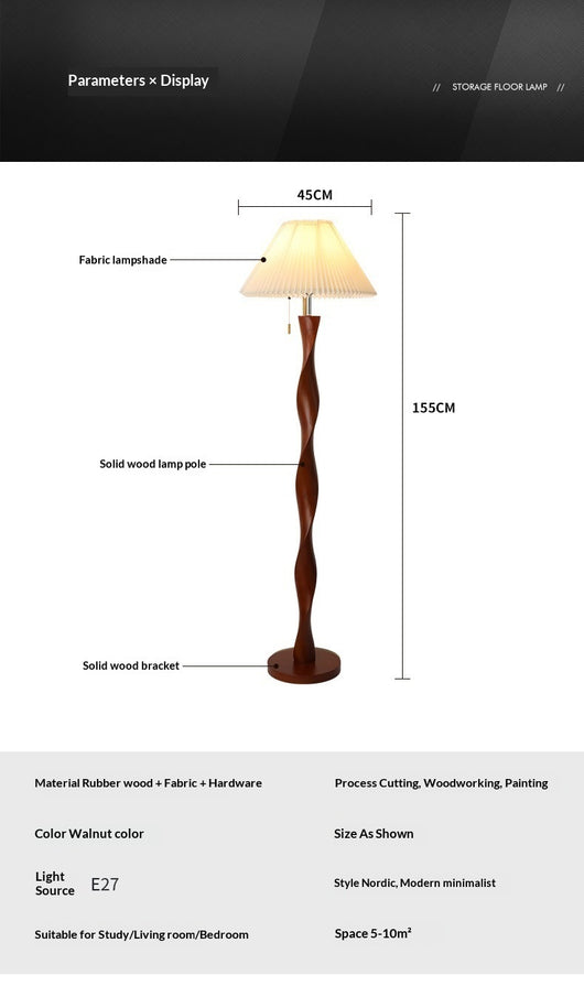 Lámpara de Mesita de Noche en Madera Sólida Nogal - Diseño Minimalista Lujo - Image 12