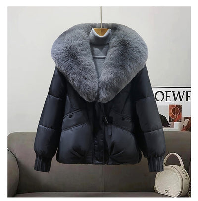 Abrigo de Lujo Coreano con Cuello de Pelaje - Cálido y Elegante - Image 13