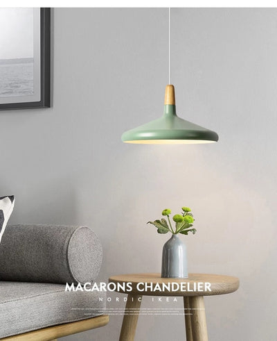 Lámpara Colgante Nórdica de Madera Sólida y Aluminio Diseño Minimalista - Image 41