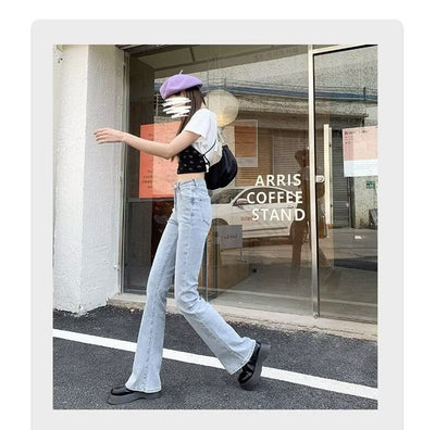Jeans Acampanados Retro Cintura Alta Efecto Esbeltez para Mujer - Image 13
