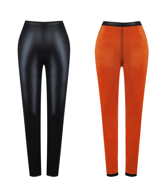 Leggins de Cuero Sintético Cálidos y Suave Terciopelo para Mujer - Image 6