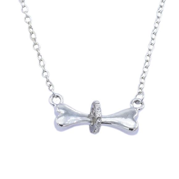 Collar con Dije de Hueso para Perro Adornado con Diamantes