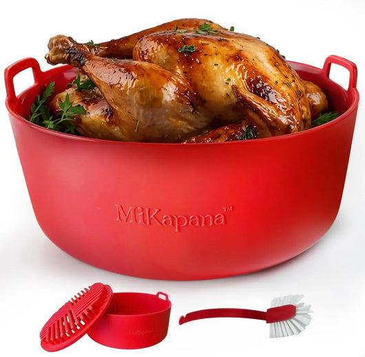 Silicone Air Fryer Liners Reusable, STURDY Air Fryer Accessories- Silicone Air Fryer Basket Liners- Air Fryer Pans- Air Fryer Inserts for 3-5QT - 7.5" - Tekeno