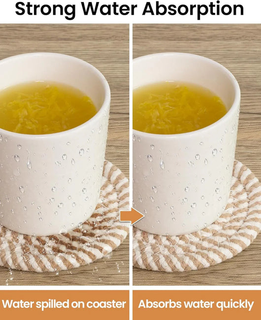Posavasos absorbentes minimalistas – Juego de 8 unidades con soporte, elegantes y funcionales para decoración de mesa - Tekeno