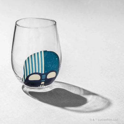 Set de vasos JoyJolt Star Wars Helmet Hues – 4 copas sin tallo de 562 ml con cascos icónicos, vidrio resistente, colección oficial para adultos y fans - Tekeno
