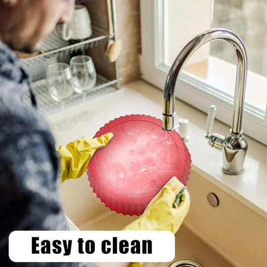 Air Fryer Silicone Liners Pot,8 Inch Air Fryer Basket Liners, Silicone Baking Tray Pots for 3 to 5 Qt for Air Fryer Oven Reusable Baking Tray Oven Accessories (Red+Black) - Tekeno