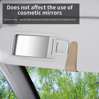 Soporte magnético de cuero para gafas de sol: clip para visera de coche - Tekeno
