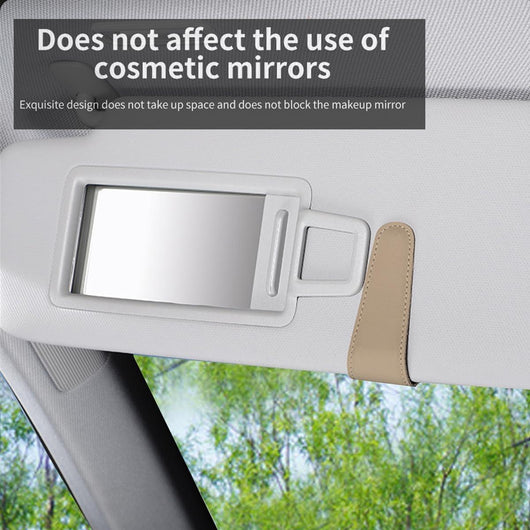 Soporte magnético de cuero para gafas de sol: clip para visera de coche - Tekeno