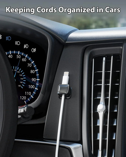 Set de 8 organizadores magnéticos para cables – Adhesivo fuerte Costop, fácil apertura, ideal para organizar cables de carga en hogar, oficina, auto y escritorio - Tekeno