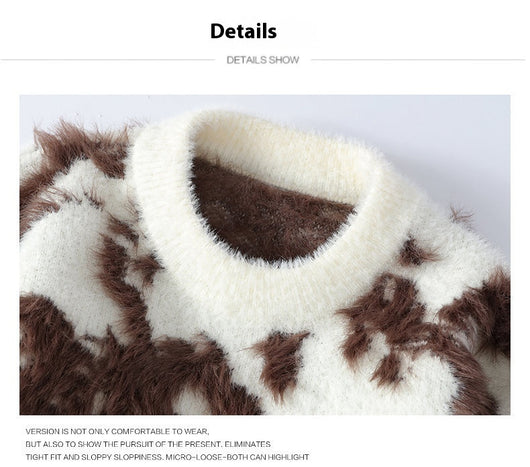 Suéter Holgado Cuello Redondo para Hombre - Tejido Cálido Otoño Invierno - Image 14