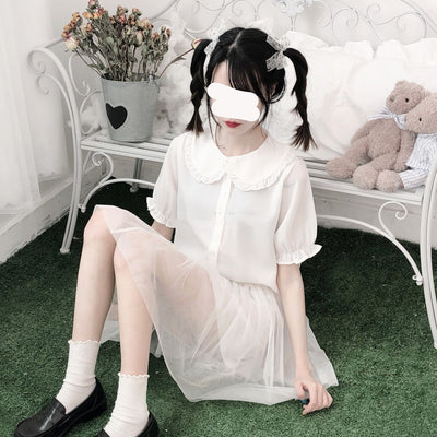 Blusa Lolita Japonesa Soft Girl de Verano con Mangas Abullonadas - Image 16