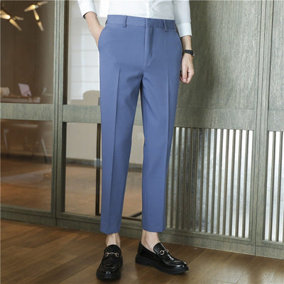Pantalones de Traje Casual Primavera-Verano con Drapeado y Stretch Cómodo - Image 11
