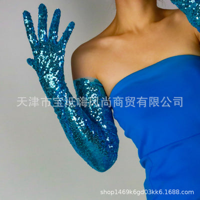 Manga de Lentejuelas con Malla de Encaje Elegante - Image 26