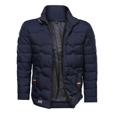 Chaqueta de Algodón Forrada en Terciopelo con Cuello Alto - Talla Grande - Image 5
