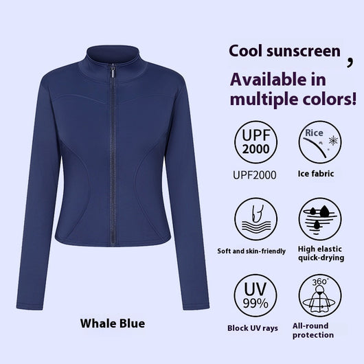 Chaqueta Deportiva para Yoga Mujer Manga Larga Protección Solar Ropa Outdoor - Image 12