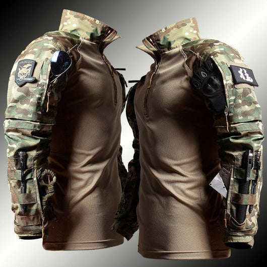 Camiseta Táctica Camuflaje Manga Larga Estilo Rana - Image 3