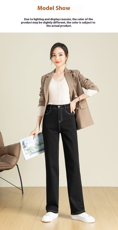 Pantalón Denim Cintura Alta Stretch Pierna Ancha - Image 19