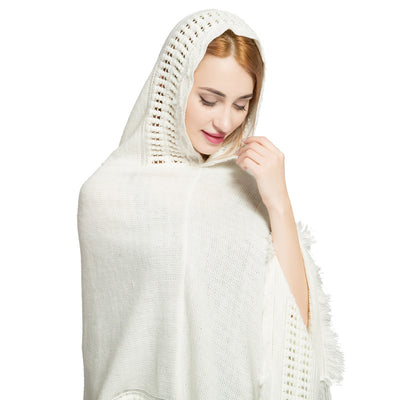 Suéter Plus Size para Mujer Otoño Invierno con Gorro y Borlas - Image 7