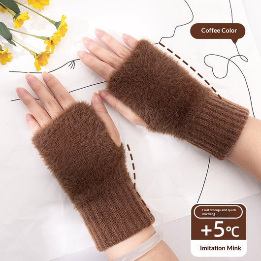 Guantes Térmicos de Punto con Dedos Libres y Forro Suave - Image 10
