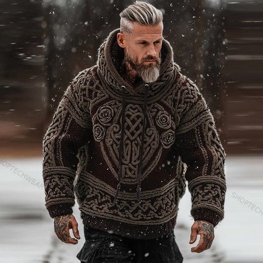 Sudadera Estampada con Capucha de Punto para Hombre - Image 5