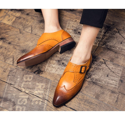Zapatos de Cuero para Hombre con Bloques de Color - Tendencia Moderna - Image 11