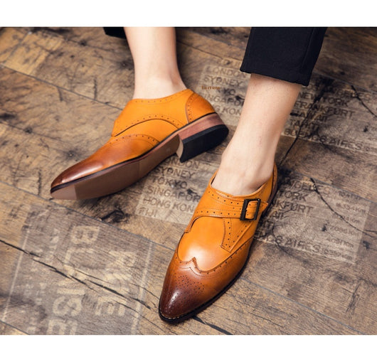 Zapatos de Cuero para Hombre con Bloques de Color - Tendencia Moderna - Image 11